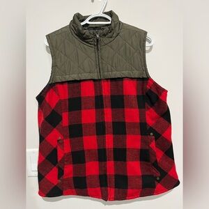 Maurice’s plaid flannel zip up vest